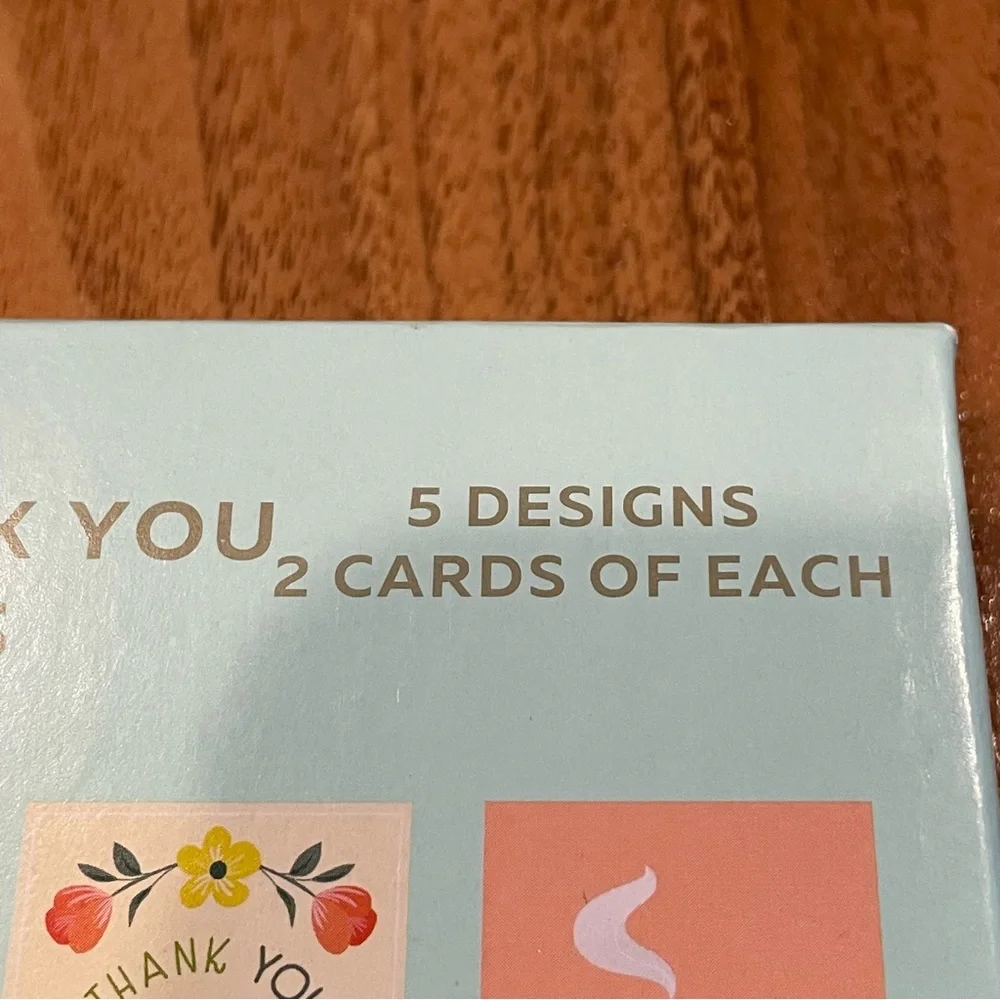 NIB modern expressions box of 10 thank you cards